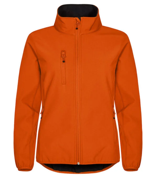 Clique Classic softshell jacket dames diep oranje 44/xxl