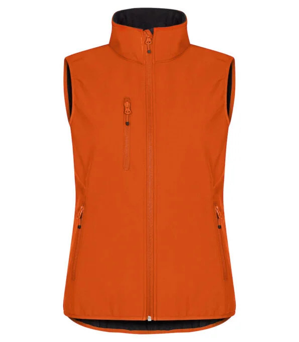 Clique Classic softshell ds bodywarmer diep oranje 44/xxl