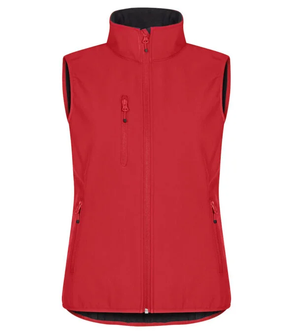 Clique Classic softshell ds bodywarmer rood 44/xxl