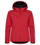 Clique Classic hoody softshell ladies rood 44/xxl