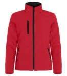 Clique Padded softshell ladies rood 44/xxl