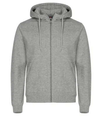 Clique Miami hoody fz 260 g/m2 grijsmelange 4xl