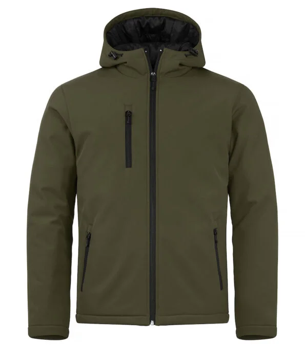 Clique Padded hoody softshell mistgroen 4xl
