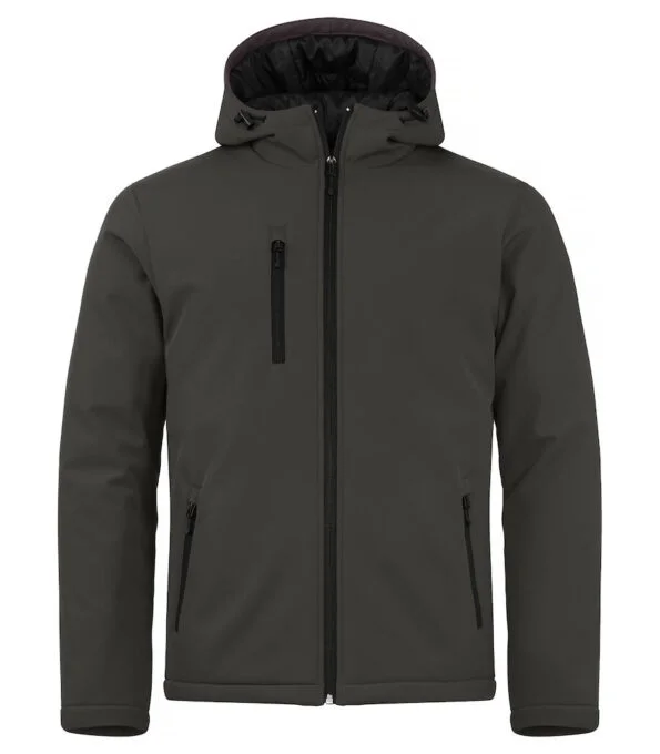 Clique Padded hoody softshell donkergrijs 4xl