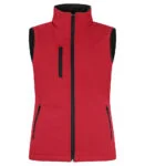 Clique Padded softshell bw ladies rood xxl