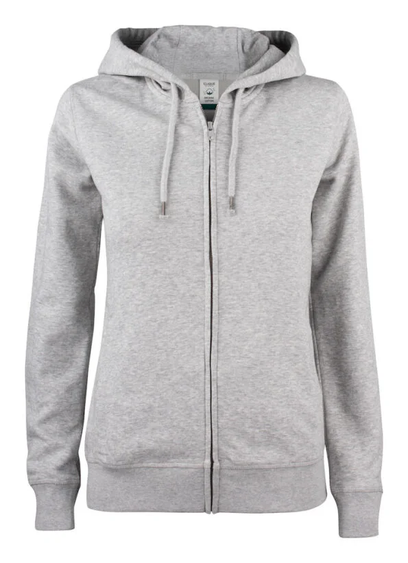 Clique Premium OC Hoody FZ Ladies grijsmelange xxl