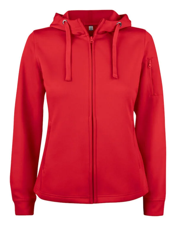 Clique Basic Active Hoody FZ Ladies rood xxl