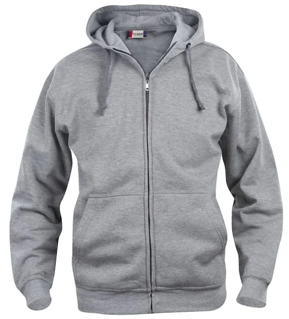 Clique Basic Hoody Full zip grijsmelange 5xl