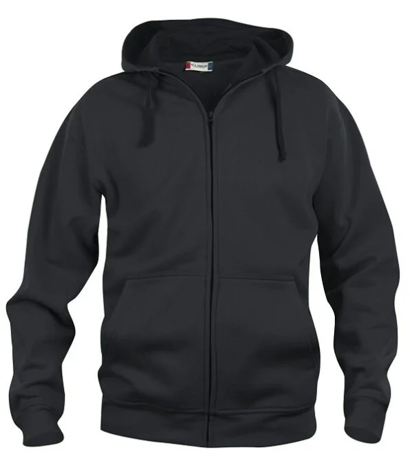 Clique Basic Hoody Full zip zwart 5xl