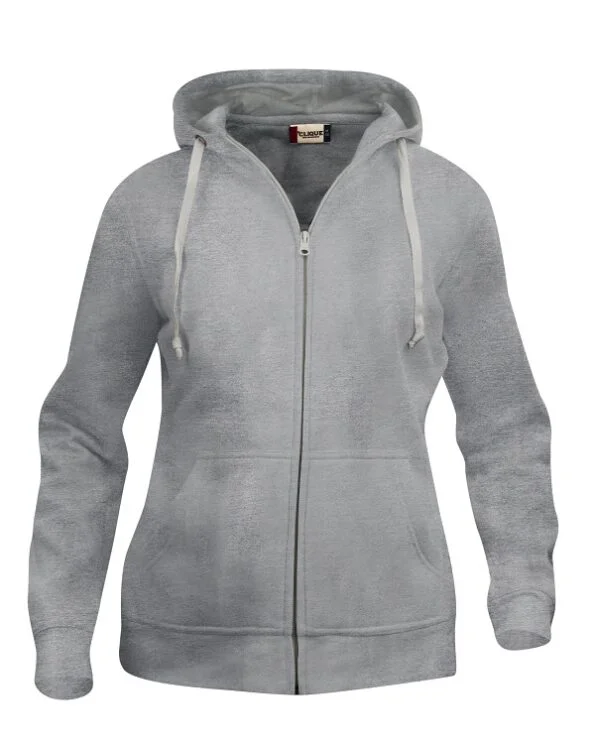 Clique Basic Hoody Full zip ladies grijsmelange xxl