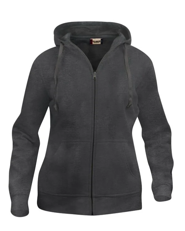 Clique Basic Hoody Full zip ladies antraciet melange xxl