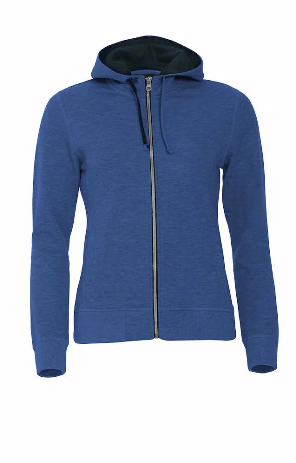 Clique Classic Hoody Full Zip Ladies blauwmelange xxl