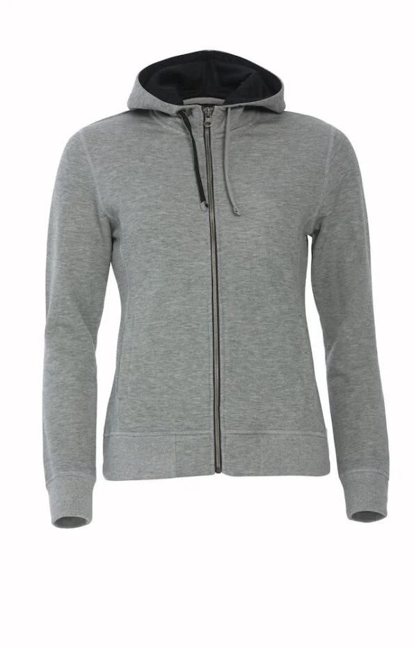 Clique Classic Hoody Full Zip Ladies grijsmelange xxl