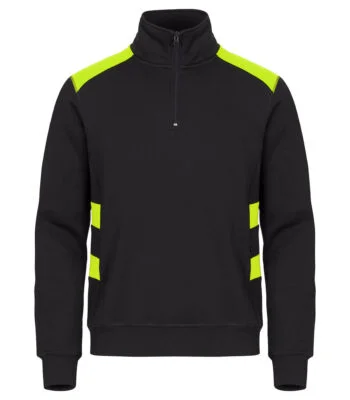 Clique Ambition half zip signaalgeel 5xl