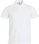 Clique Basic Polo S/S Junior wit 150/160