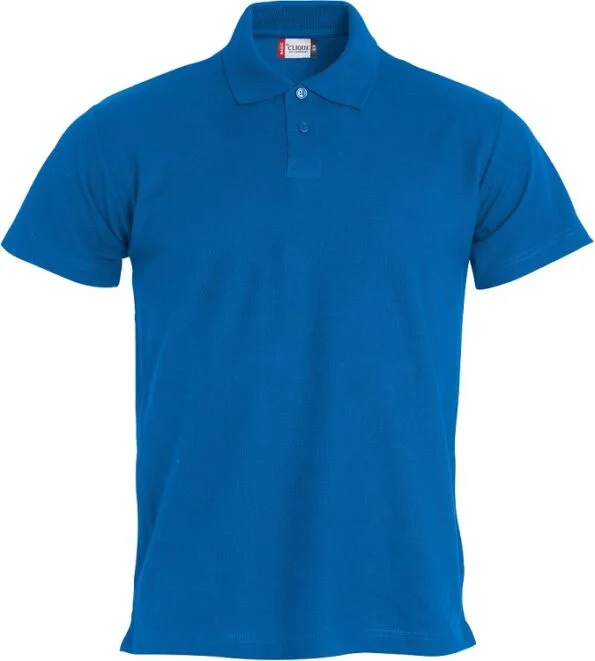 Clique Basic Polo S/S Junior kobalt 150/160