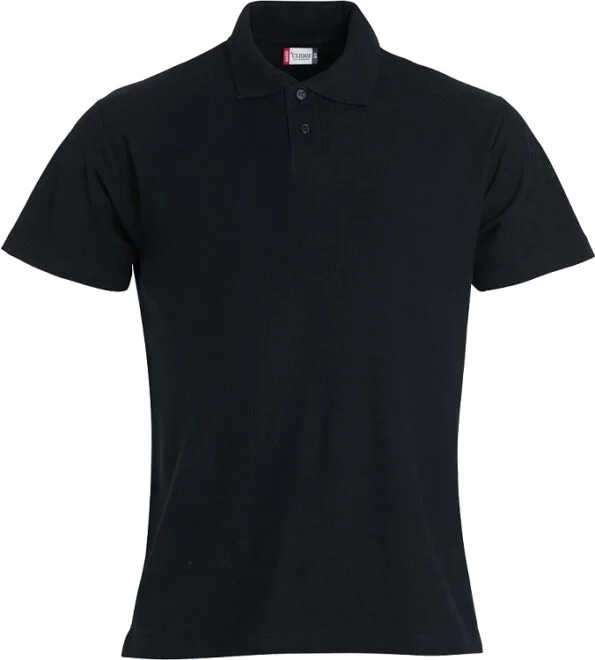 Clique Basic Polo S/S Junior zwart 150/160