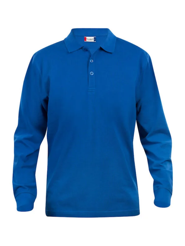 Clique Basic Polo L/S Junior kobalt 150/160