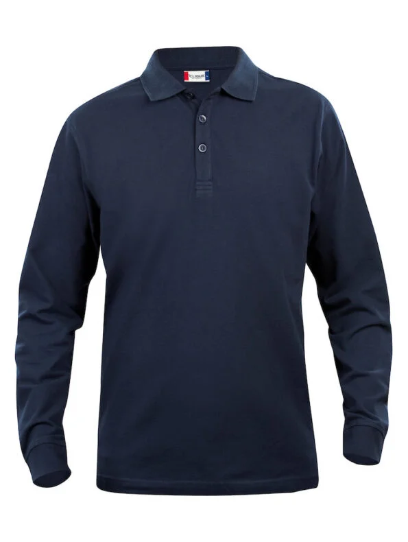 Clique Basic Polo L/S Junior dark navy 150/160