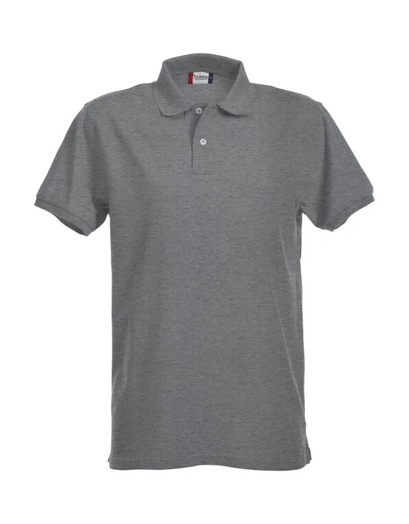 Clique Stretch Premium Polo grijsmelange 4xl