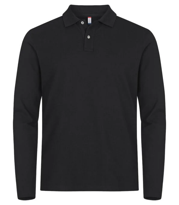 Clique Stretch premium LM herenpolo zwart 4xl