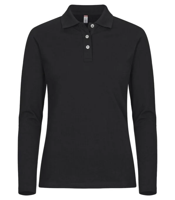 Clique Stretch premium LM damespolo zwart 44/xxl