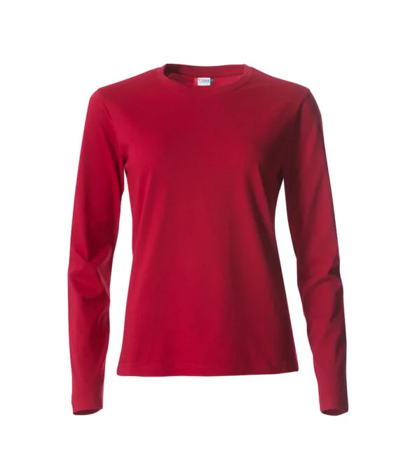 Clique Basic-T L/S Ladies rood xxl