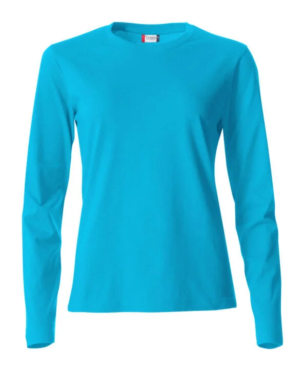 Clique Basic-T L/S Ladies turquoise xxl