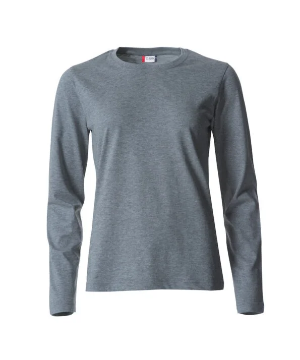 Clique Basic-T L/S Ladies grijsmelange xxl