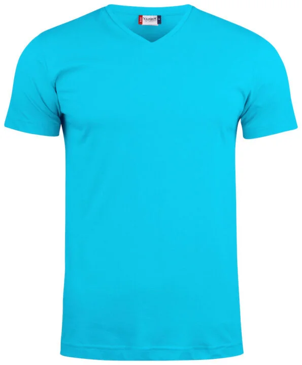 Clique Basic-T V-neck turquoise 4xl