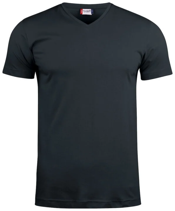 Clique Basic-T V-neck zwart 4xl