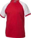 Clique Raglan-T rood/wit 4xl