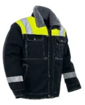 Jobman 1179 Winter jacket zwart/geel 3xl