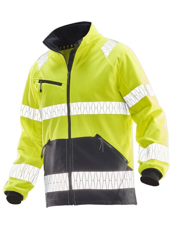 Jobman 1190 Hi-vis windblocker jacket geel/zwart 3xl