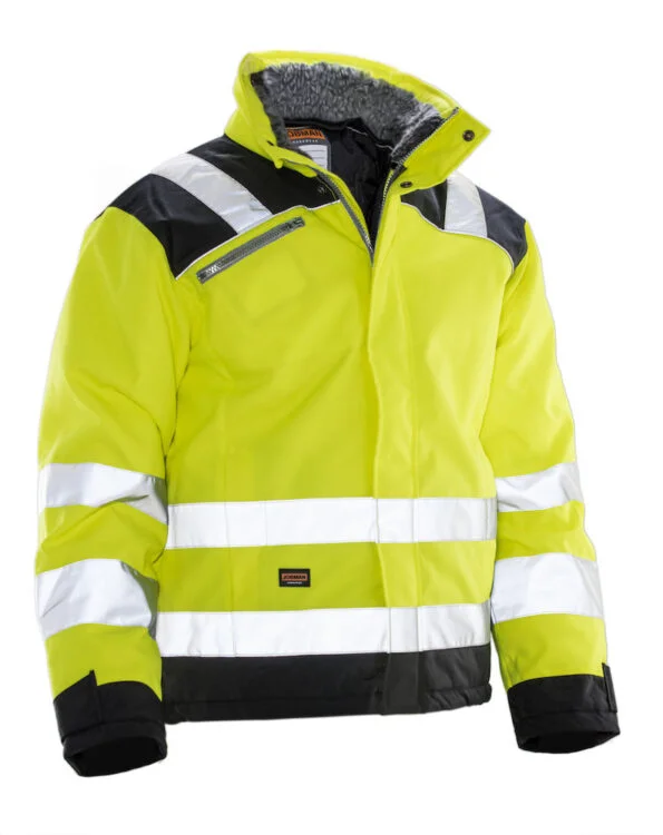 Jobman 1346 Hi-vis winter jacket star geel/zwart 3xl