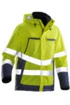 Jobman 1383 Hi-vis lined jacket geel/navy 4xl