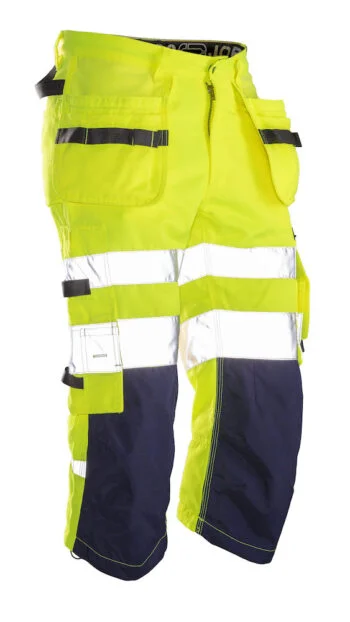 Jobman 2217 Hi-vis long shorts geel/navy D124