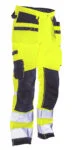 Jobman 2222 Hi-vis trousers star hp geel/navy D124