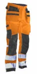 Jobman 2222 Hi-vis trousers star hp geel/navy D124