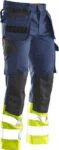 Jobman 2277 Hi-vis trousers hp navy/geel D120