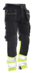 Jobman 2297 Hi-vis trousers cotton hp navy/geel D124