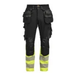 Jobman 2372 Hi-vis trousers stretch hp W zwart/geel DA50