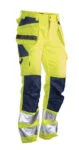 Jobman 2377 Hi-vis trousers hp geel/navy D120