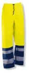 Jobman 2546 Hi-vis rain trousers geel/navy xxl