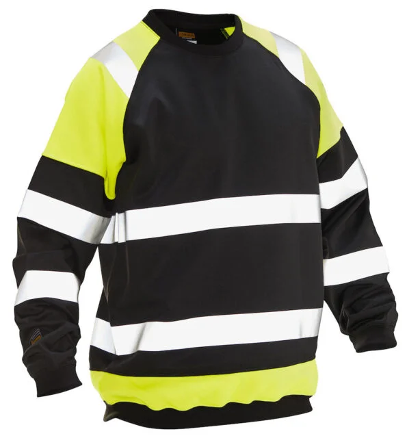 Jobman 5124 Sweatshirt Hi-Vis zwart/geel 4xl