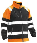 Jobman 5125 Softshell jacket Hi-Vis zwart/geel 4xl