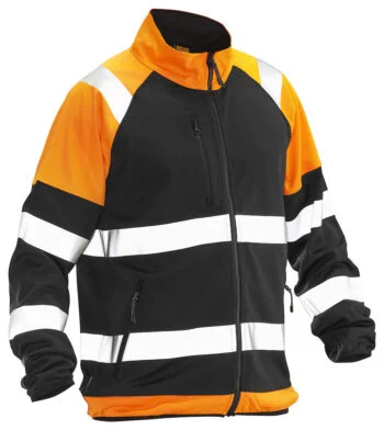 Jobman 5127 Softshell light jacket Hi-Vi zwart/oranje 4xl