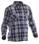 Jobman 5138 Flannel shirt rood/blauw 3xl