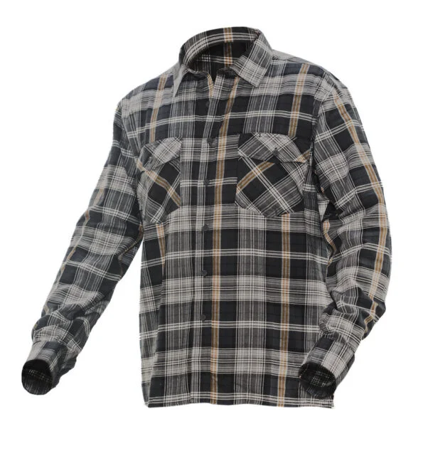 Jobman 5138 Flannel shirt grijs/oranje 3xl