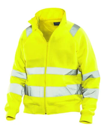 Jobman 5172 Hi-vis sweatshirt jacket geel 4xl